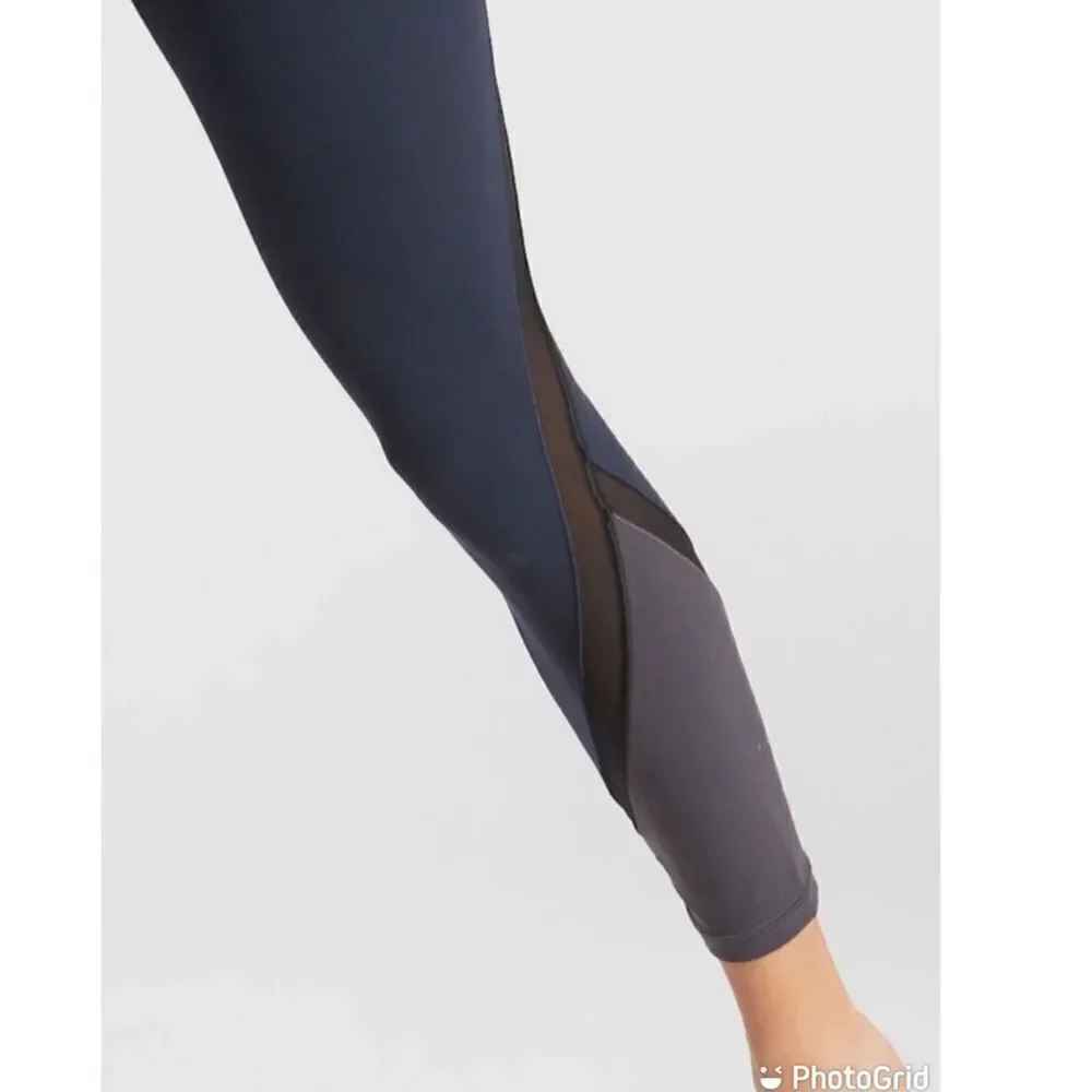 Athleta Navy Elevation Powervita 7/8 Leggings